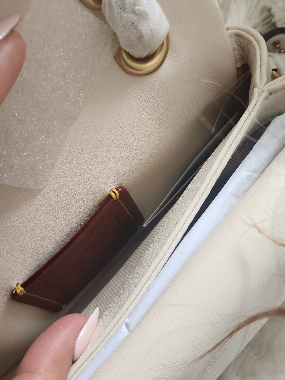 Coach Tabby Shoulder Bag 20 in Cream with Gold Hardware / INVOICE available - Picture 6 of 11